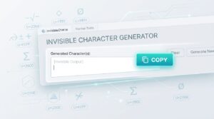 Invisible Character Generator for blank Unicode text