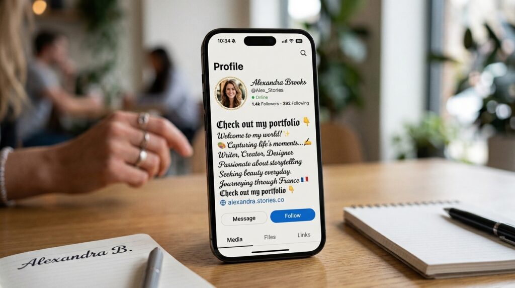 stylish Telegram bio using Unicode fonts